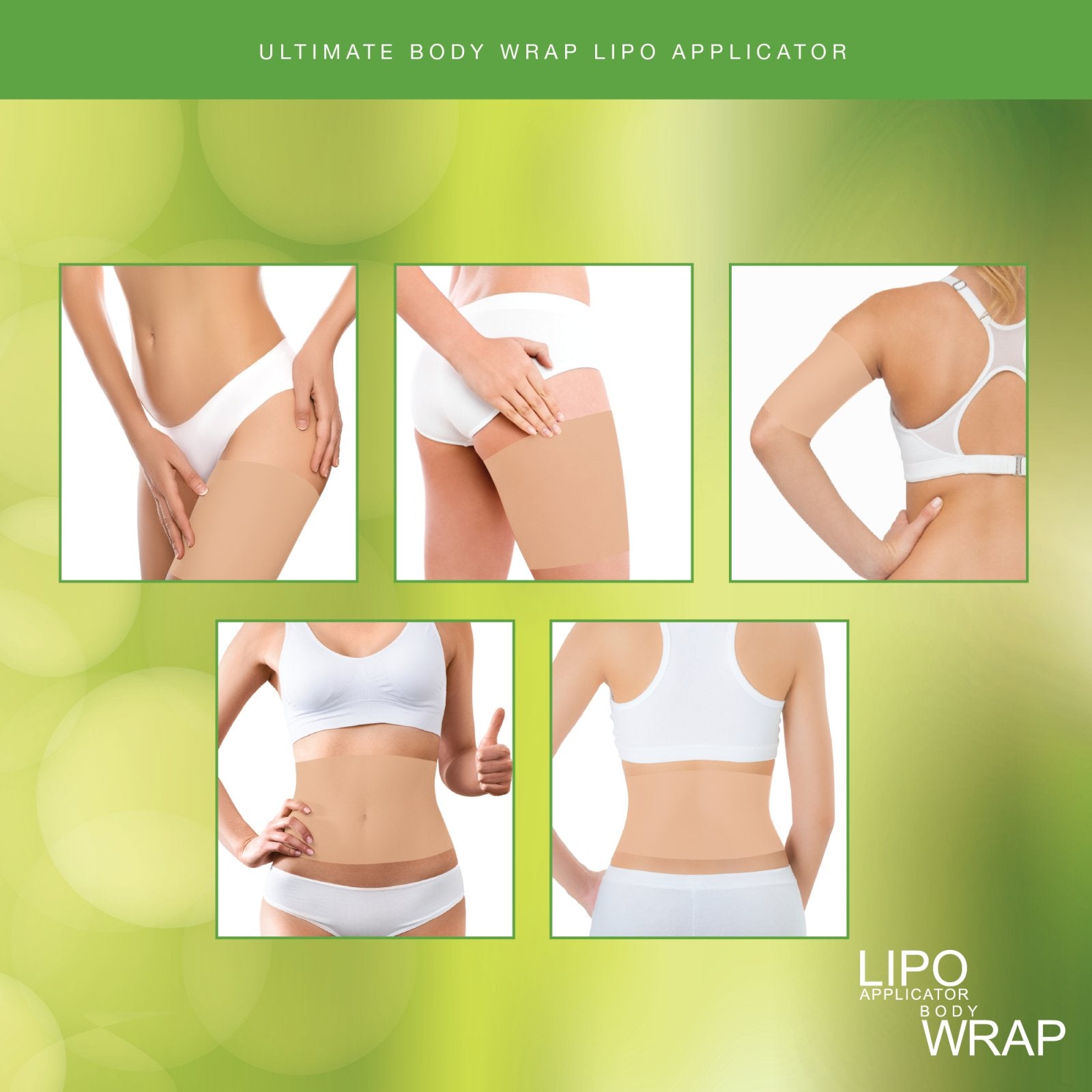 Lipo Applicator Wrap For Cellulite Reduction (4 Wraps + Gel) - Medactiveshop