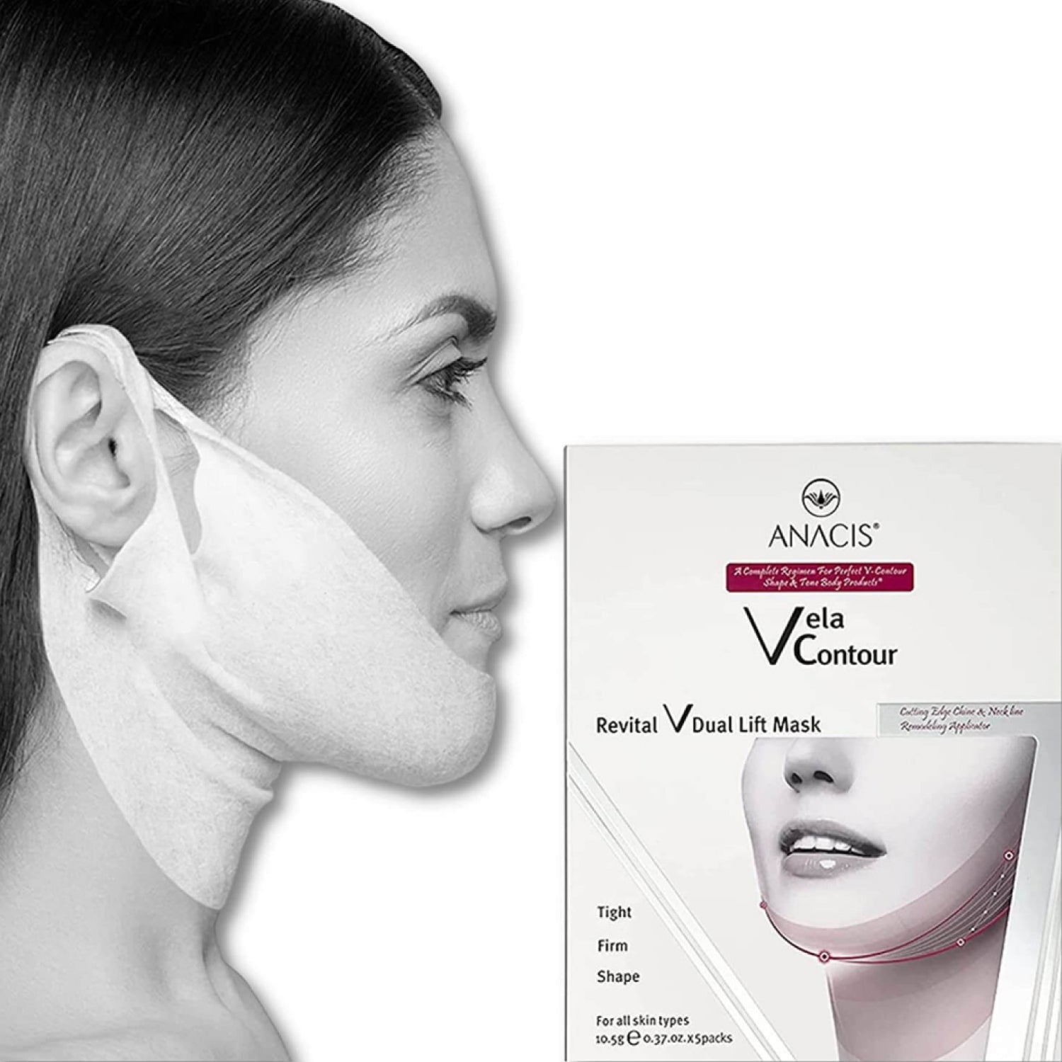 Neck Lift Slimming Mask Double Chin Reducer (5 Masks) - Medactiveshop