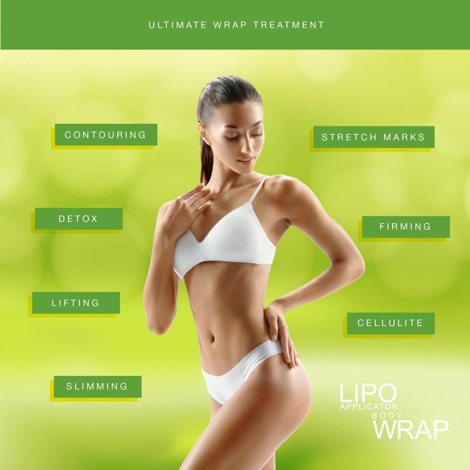 Lipo Applicator Wrap For Cellulite Reduction (4 Wraps + Gel) - Medactiveshop
